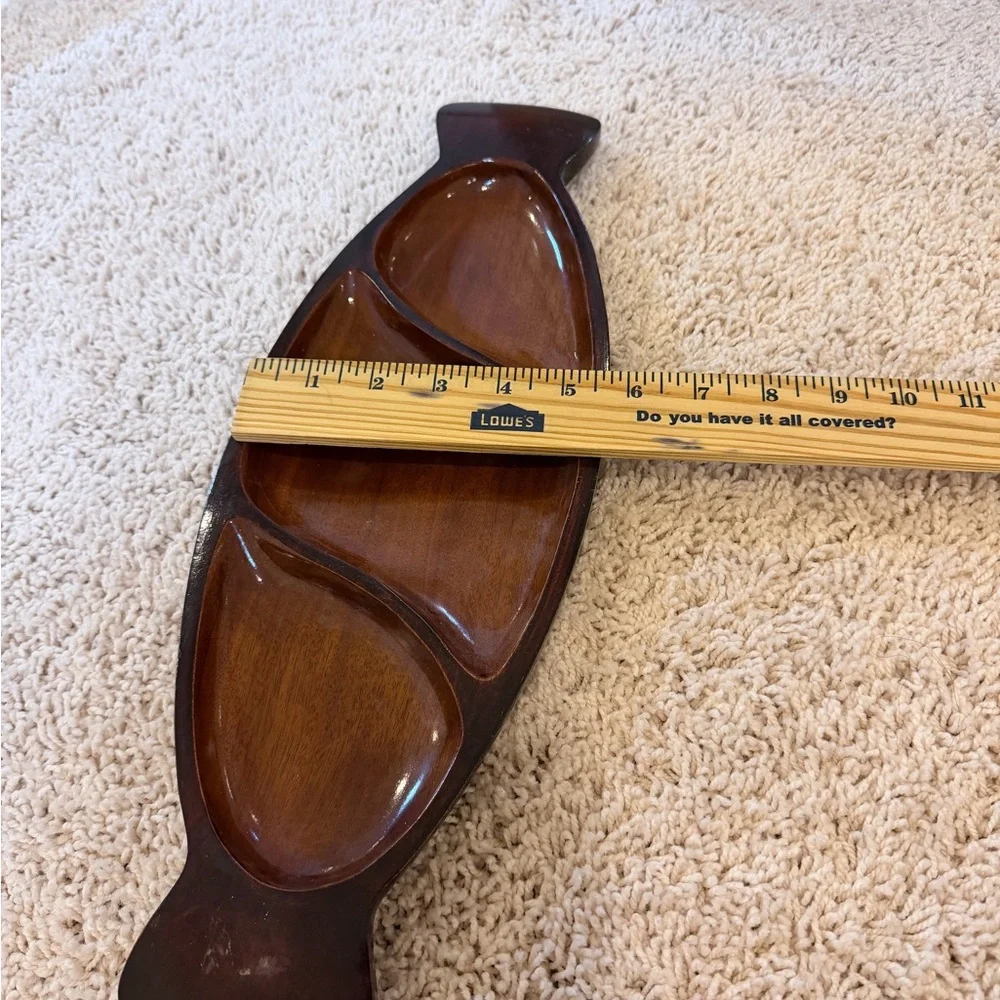 Vintage hand carved mahogany serving Tray